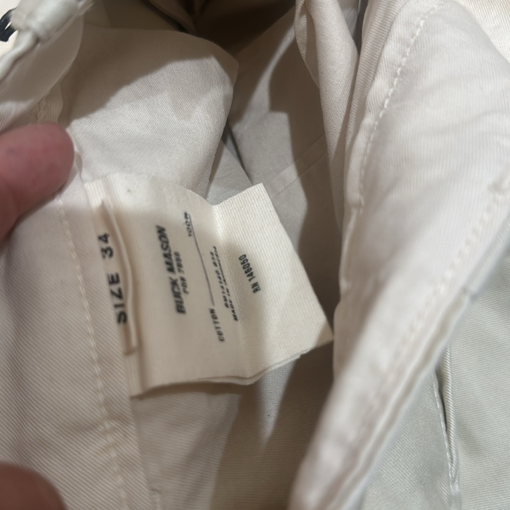 Buck Mason Cream Straight-Leg Chinos - Picture 8 of 11